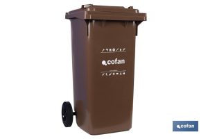 Contenedores para Basura 120 litros Marrón