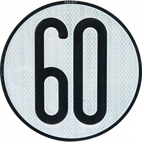 Placa limite velocidad 60 km/h