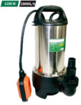 Bomba sumergible inox. 1100W 15000 L/h